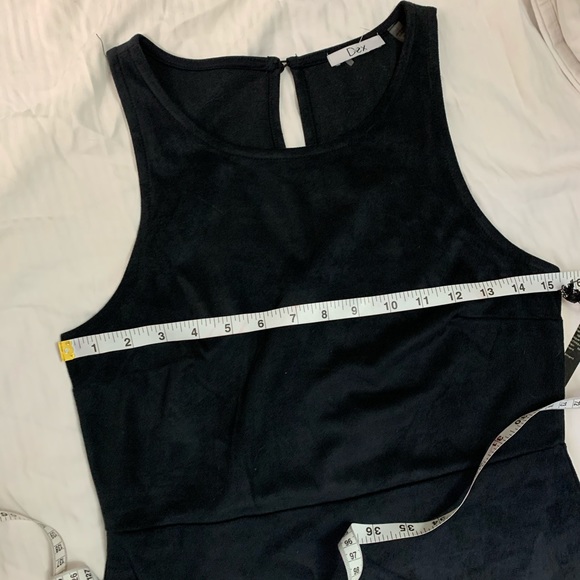 Dex Black Suede feel Fringe Dress - Picture 2 of 5